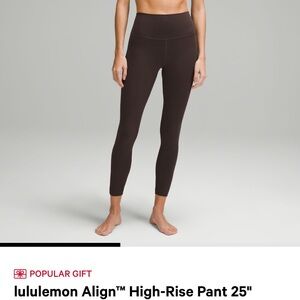 Lululemon align 25” size 4 wine colored